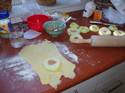 beignets in process
