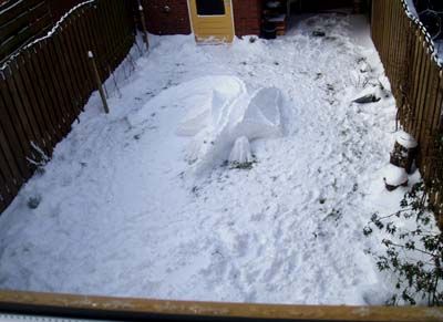 sneeuwdraak van boven