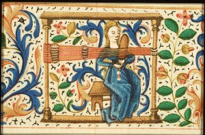 Annunciation, Festal Missal (KB 128 D 30, fol. 37r), c. 1460