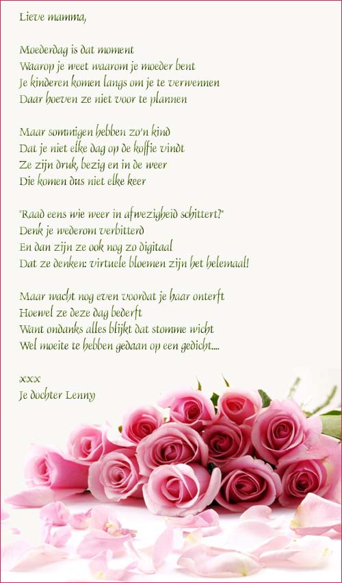 moederdaggedicht