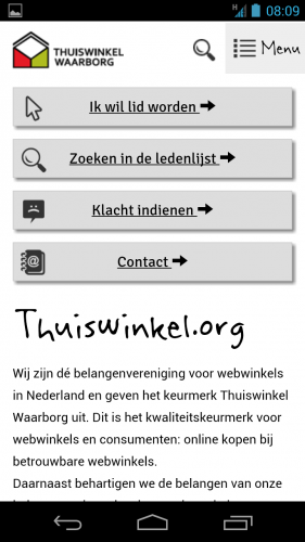 de mobiele versie