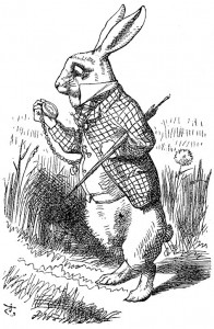 White Rabbit looking at his watch - Chapter 1
