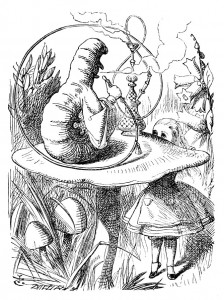 Caterpillar questioning Alice - Chapter 5