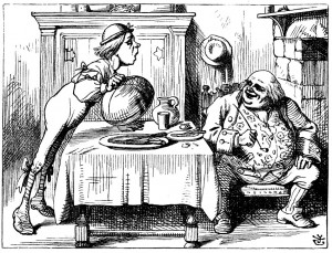 Father William sitting at a table - Chapter 5