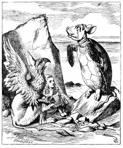 Mock Turtle telling his story to Gryphon and Alice - Chapter 9