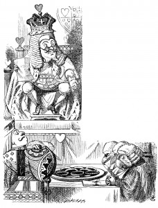 King of Hearts pointing to the tarts in court - Chapter 12