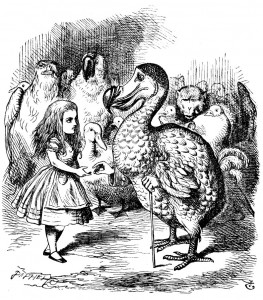 Alice accepting a thimble from Dodo - Chapter 3