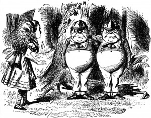 Alice calling on Tweedledum and Tweedledee - Chapter 4