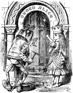 Alice and Frog standing before a door - Chapter 9