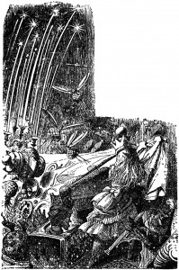 Alice pulling a table cloth - Chapter 9