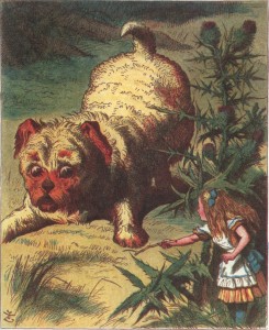 Alice and the puppy, colored
