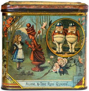 Alice in Wonderland bisquit tin