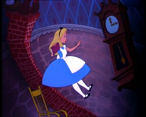 Alice falling down the rabbit hole