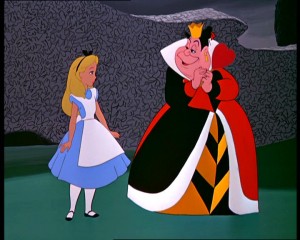 Red Queen talking to Alice
