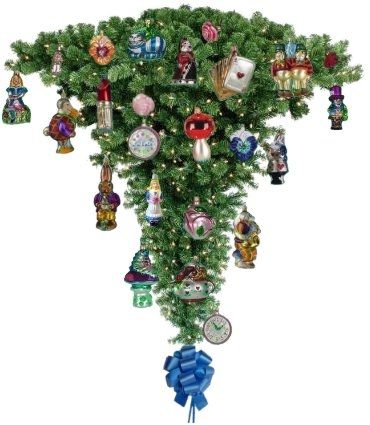 ALICE IN WONDERLAND 2" Glass Circle Christmas Ornament 