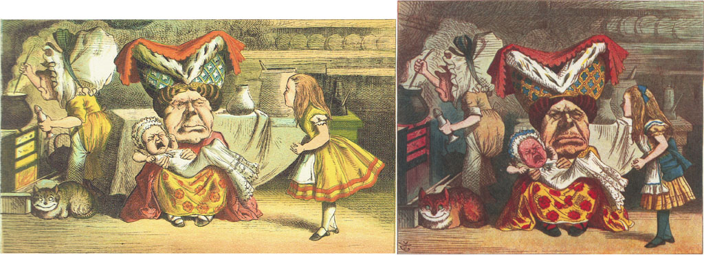 In the Duchess's Kitchen, Illustration to 'Alice's Adventures in