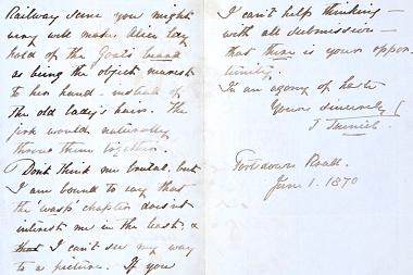 Letter from Tenniel to Carroll
