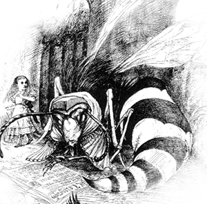 "The Wasp in a Wig" by Ralph Steadman, after Tenniel