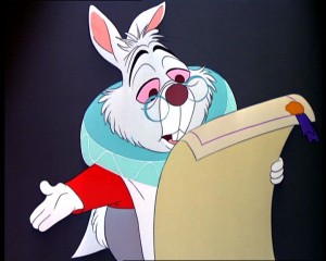 White Rabbit reading accusations