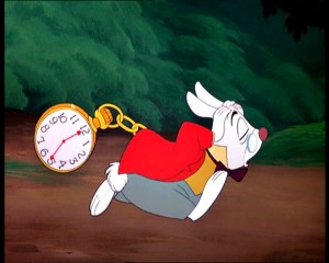White Rabbit with watch