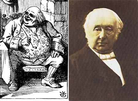 Father William (by John Tenniel) versus Benjamin Jowett (photo by Charles Dodgson)